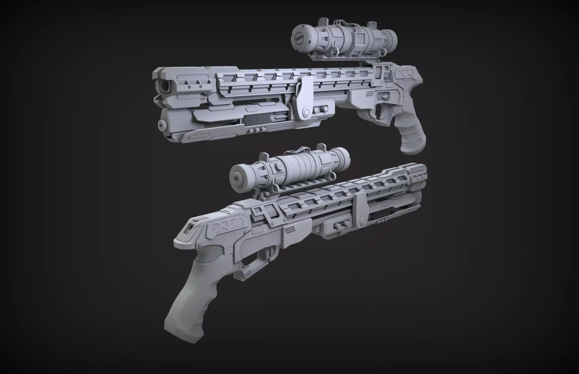 Sci-Fi Weapon 3D model_0