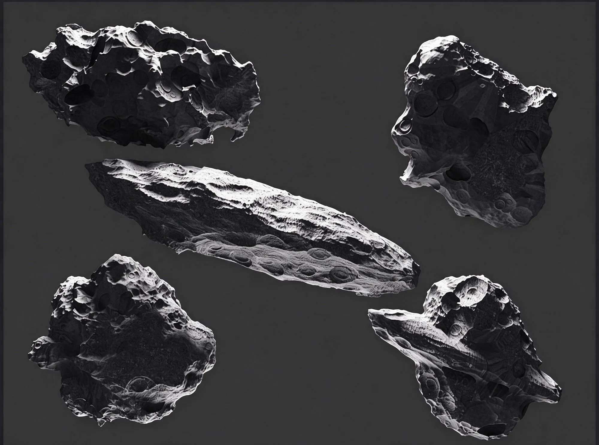 Asteroid Space Rock 3D Model Pack 3D model rigged | CGTrader