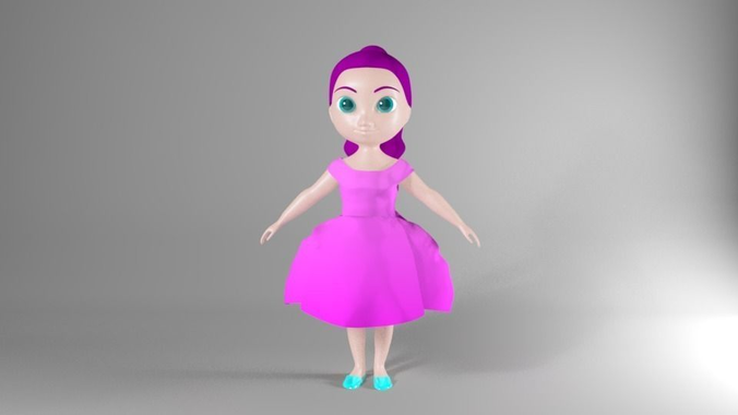 Cute Princess Human Girl Pink Model