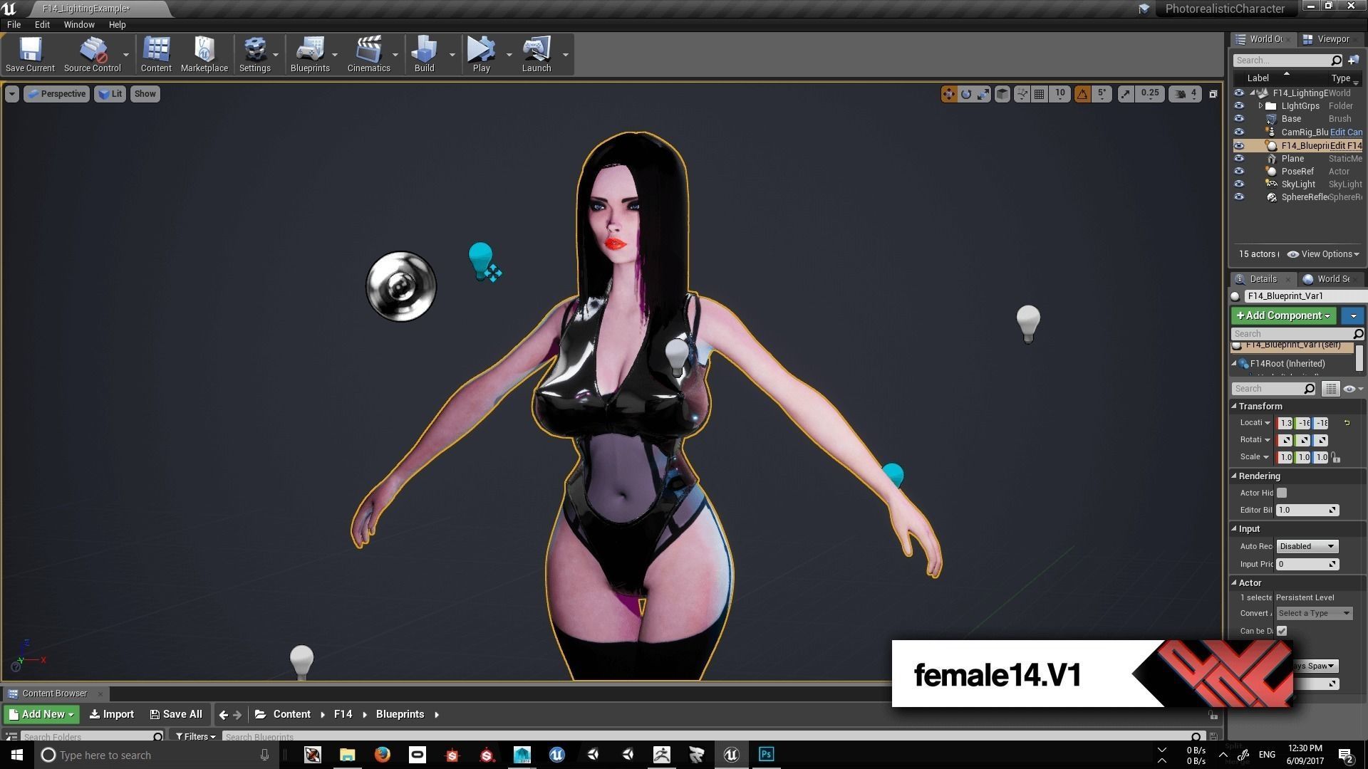 Fatal Female 014 For Unreal Engine Low-poly 3D model_4