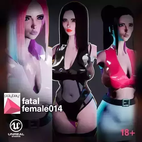 Fatal Female 014 For Unreal Engine Low-poly 3D model