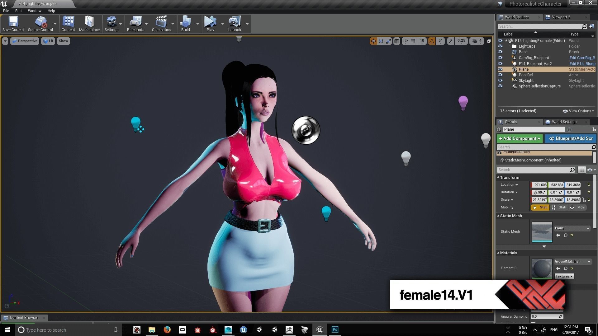 Fatal Female 014 For Unreal Engine Low-poly 3D model_3