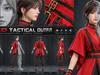 3D model Red Tactical Warrior Female Character Outfit VR / AR / low ...