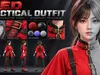 3D model Red Tactical Warrior Female Character Outfit VR / AR / low ...