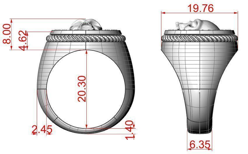 Skulls ring 3 3D print model_10