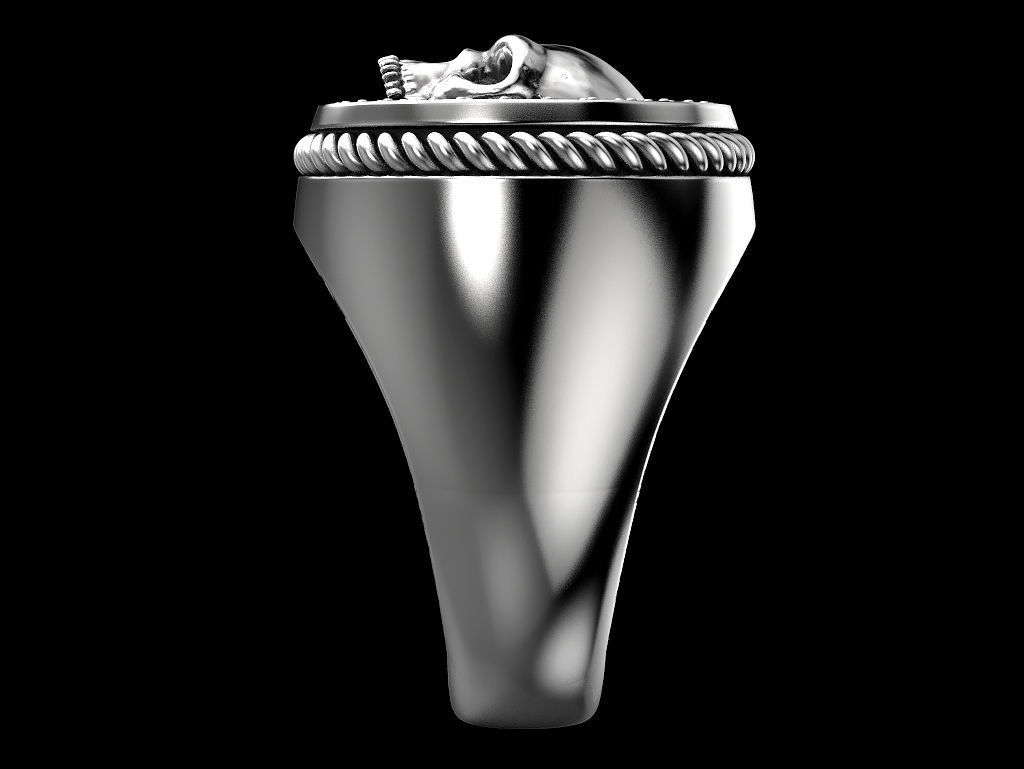 Skulls ring 3 3D print model_8