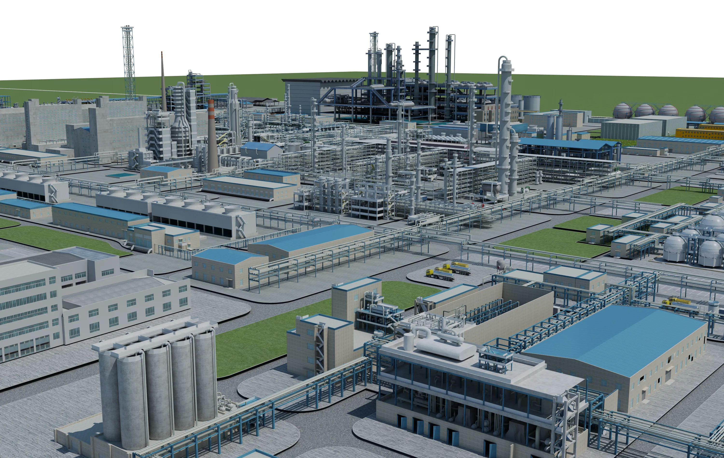 Chemical Plant 3D model | CGTrader