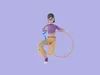 Stylized 3D Rhythmic Gymnast Dancer - Cartoon Woman 3D model | CGTrader