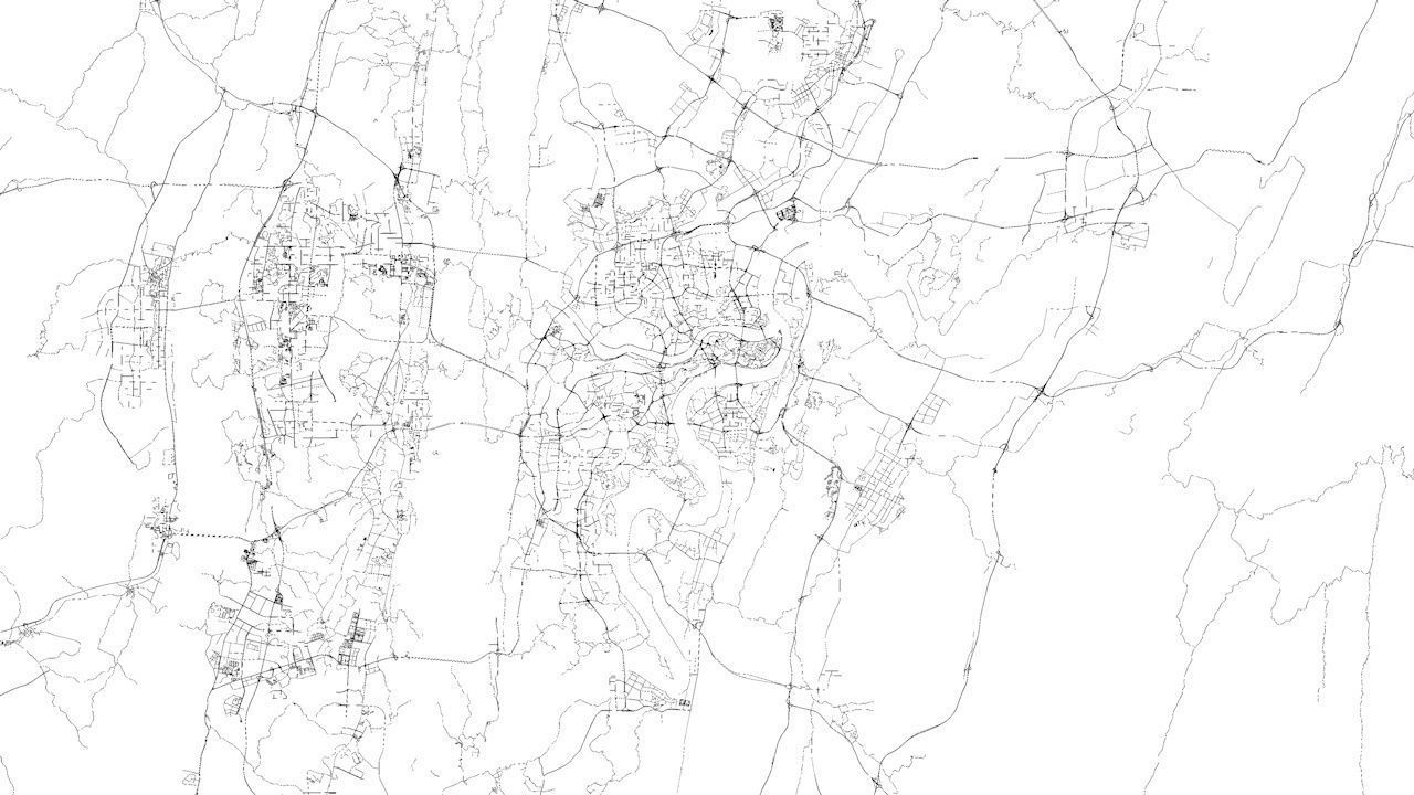 Chongquing Road Network and Streets 3D model_7