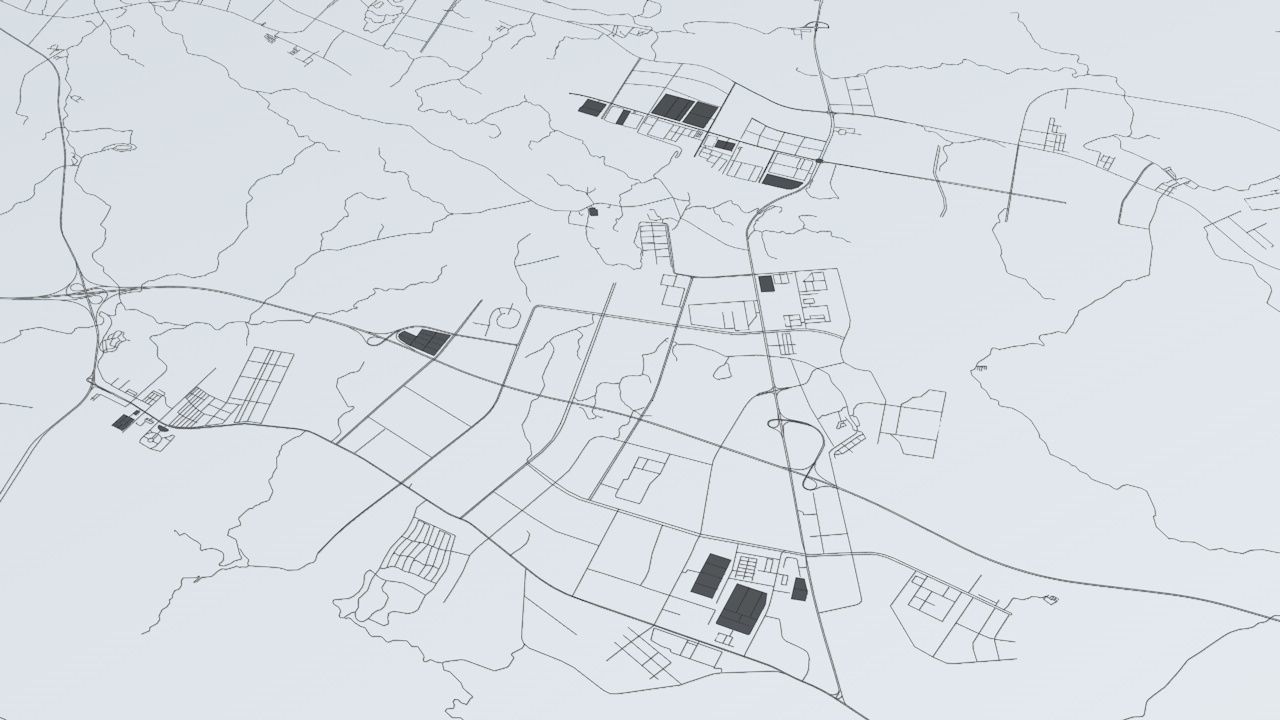 Chongquing Road Network and Streets 3D model_1