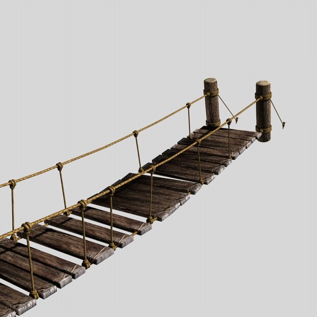 Rope Bridge 3D model_3
