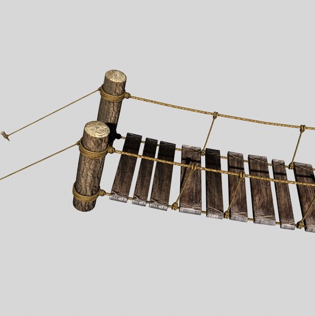 Rope Bridge 3D model_1
