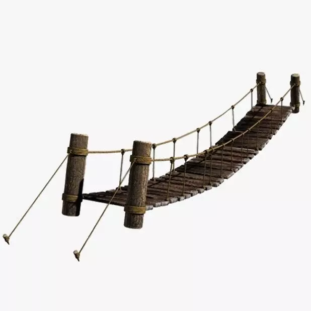 Rope Bridge 3D model_0