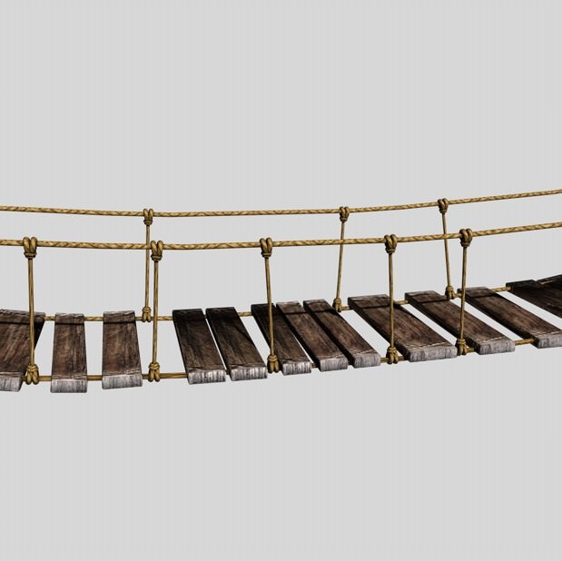 Rope Bridge 3D model_7