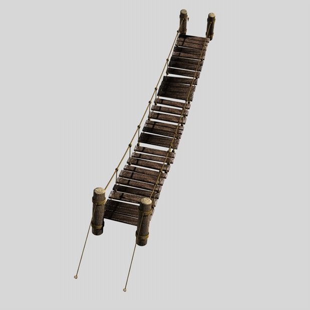 Rope Bridge 3D model_4