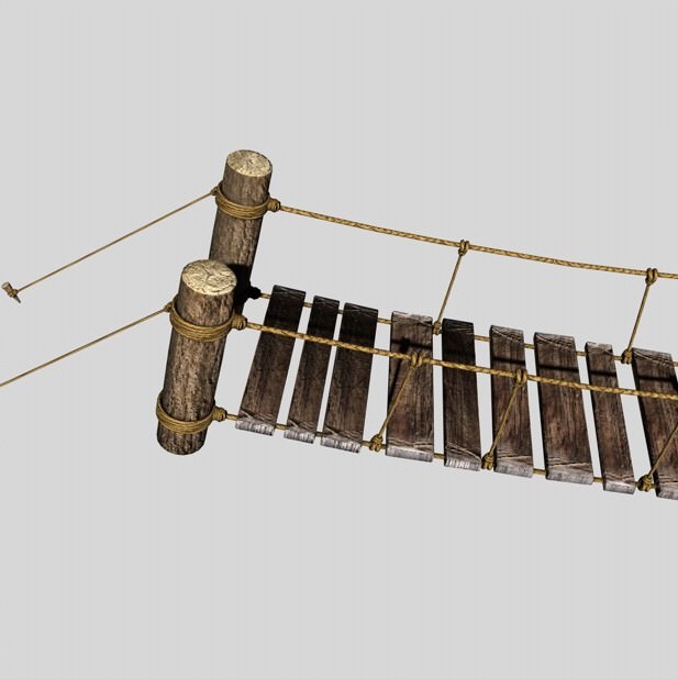 Rope Bridge 3D model_2