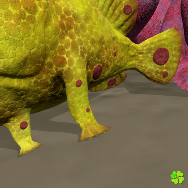 Antennarius rigged low poly Low-poly 3D model_8