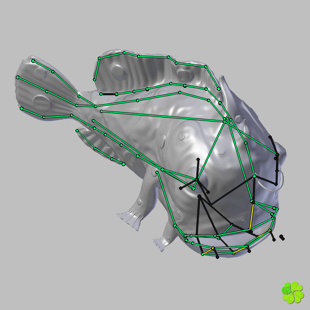 Antennarius rigged low poly Low-poly 3D model_41