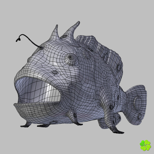 Antennarius rigged low poly Low-poly 3D model_27
