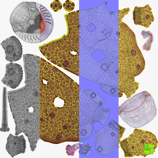 Antennarius rigged low poly Low-poly 3D model_48