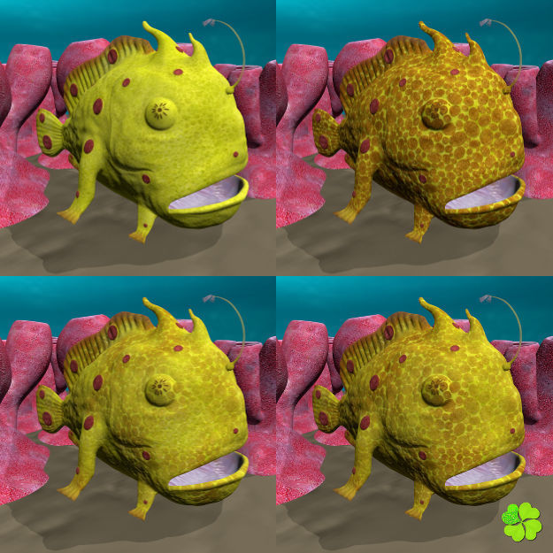 Antennarius rigged low poly Low-poly 3D model_3