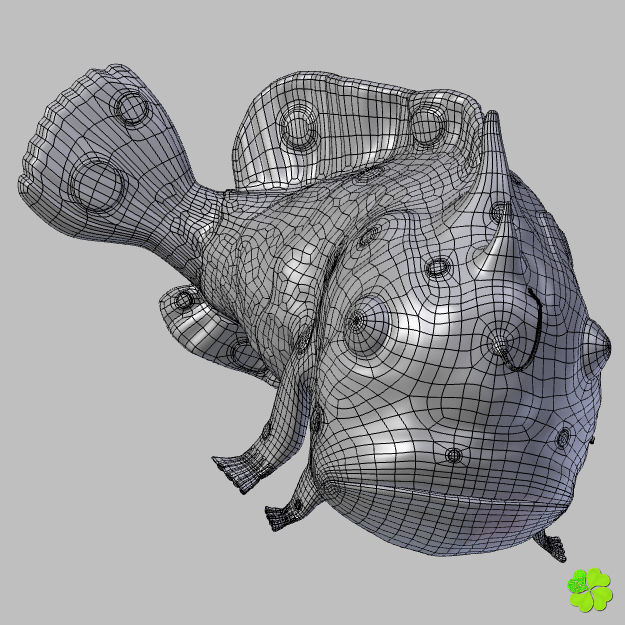 Antennarius rigged low poly Low-poly 3D model_29