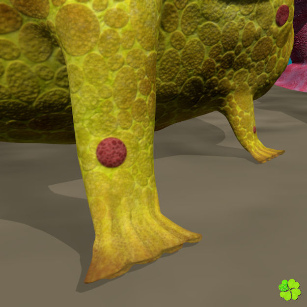 Antennarius rigged low poly Low-poly 3D model_9