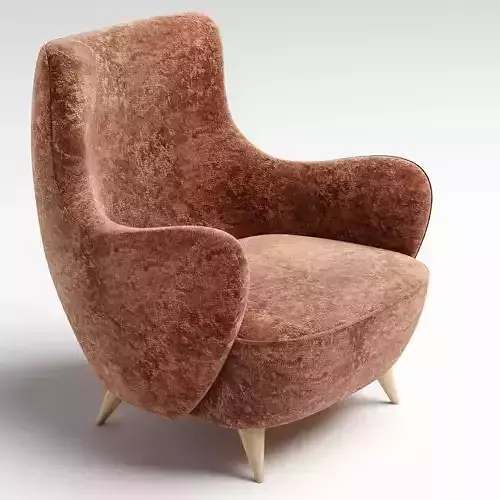 Vladimir Kagan High Back Barrel Chair