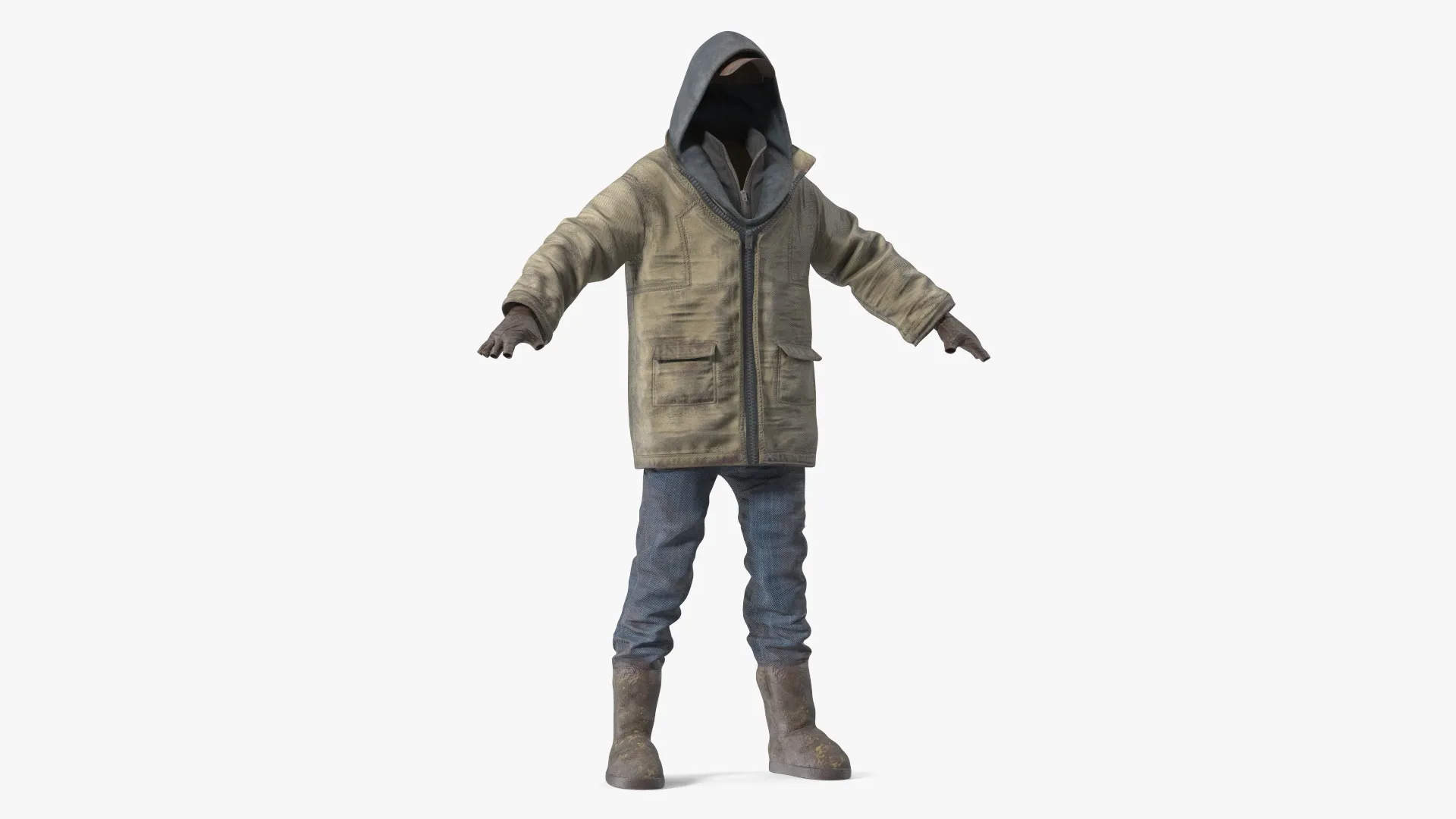 Dirty Clothes of Homeless Man 3D model | CGTrader