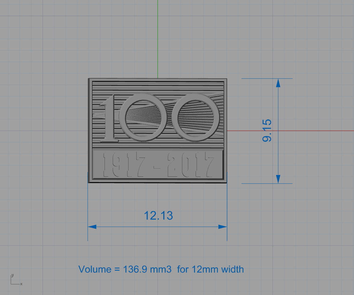 100 years of October - original badge 3D print model_4