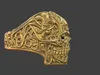Gothic Skull Ring with Fleur de Lis Pattern 3D model 3D printable ...