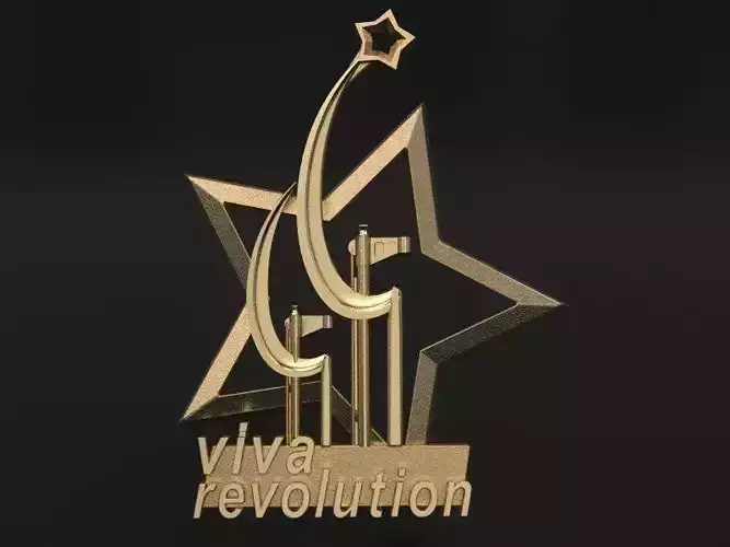Viva Revolution - original pendant - badge Free 3D print model