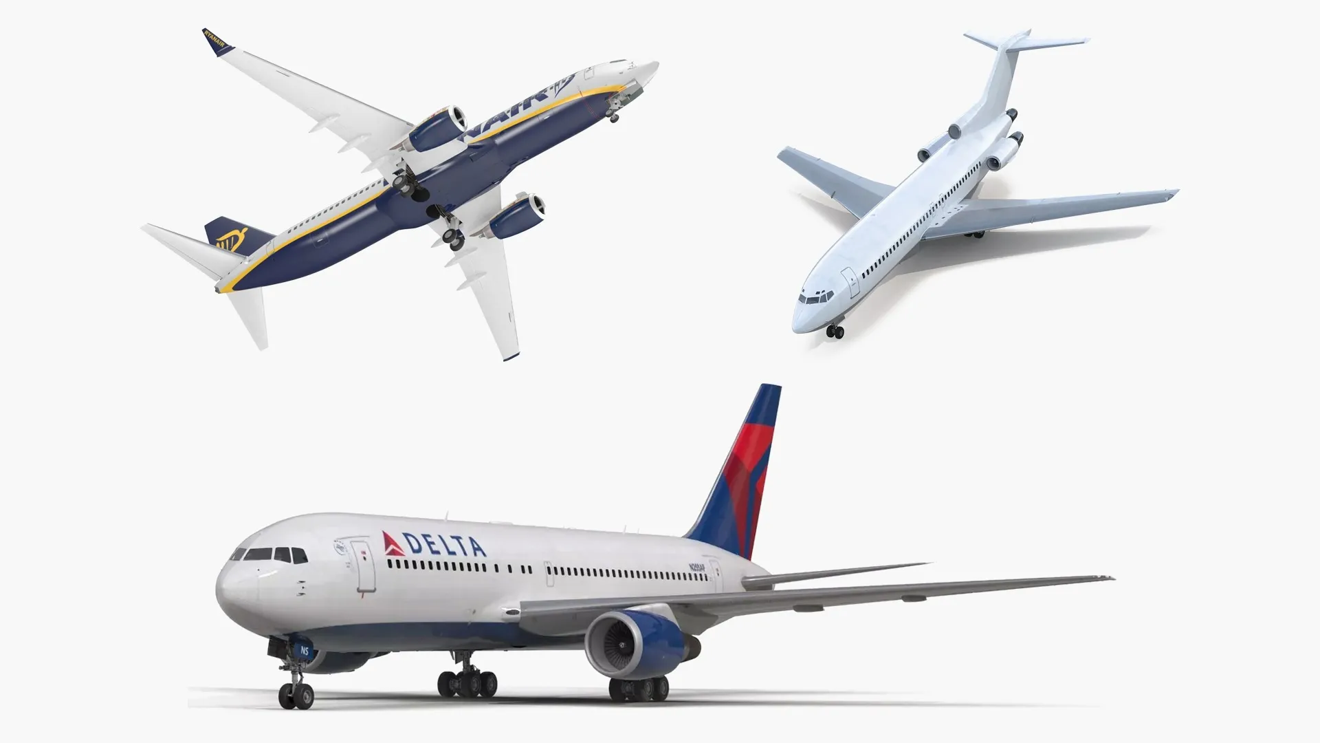 Boeing Aircraft Collection 3 3D Model Pack | CGTrader