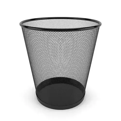 Metal trash can