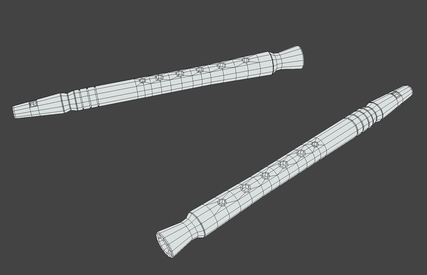 Sopilka Music Instrument Low-poly 3D model_8