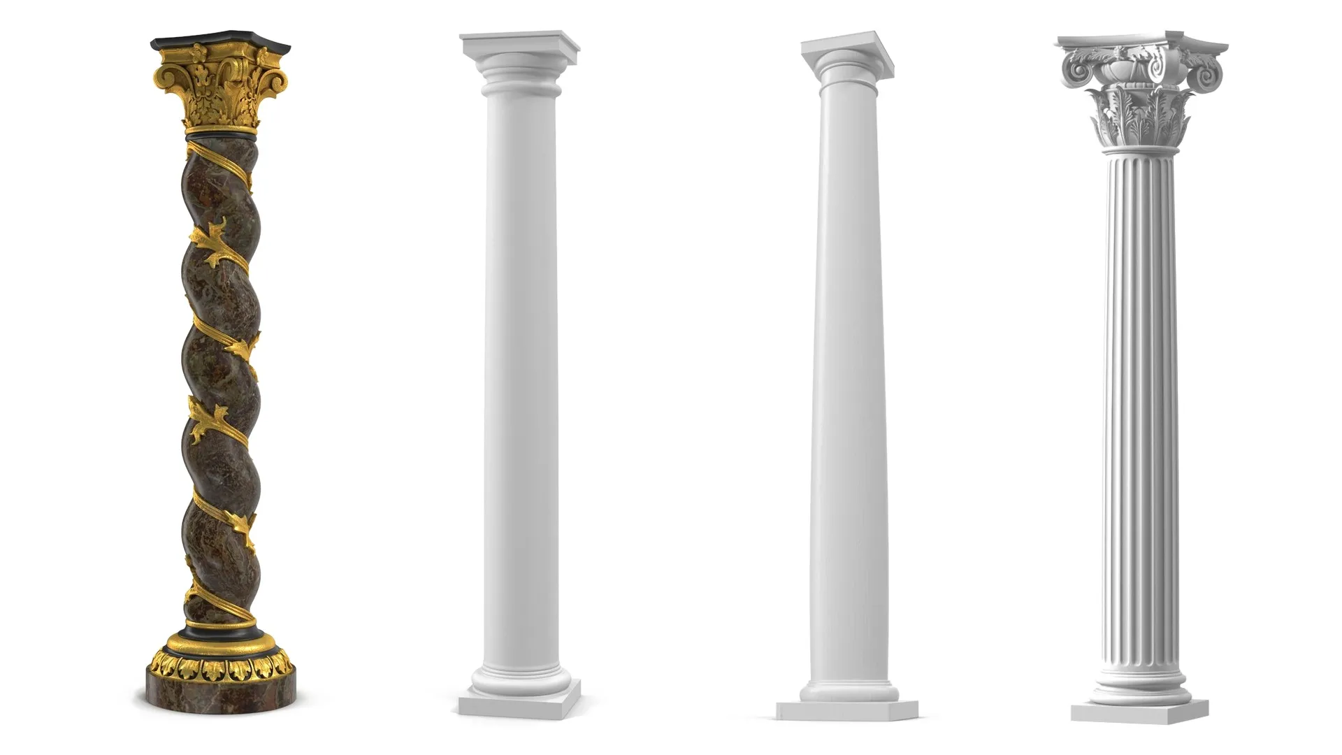 Classical Order Columns Collection 3D Model Pack | CGTrader