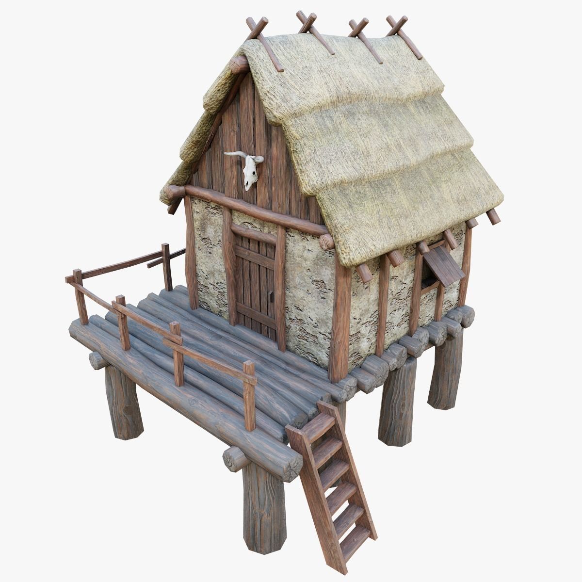Celtic Storehouse PBR Low-poly 3D model_0