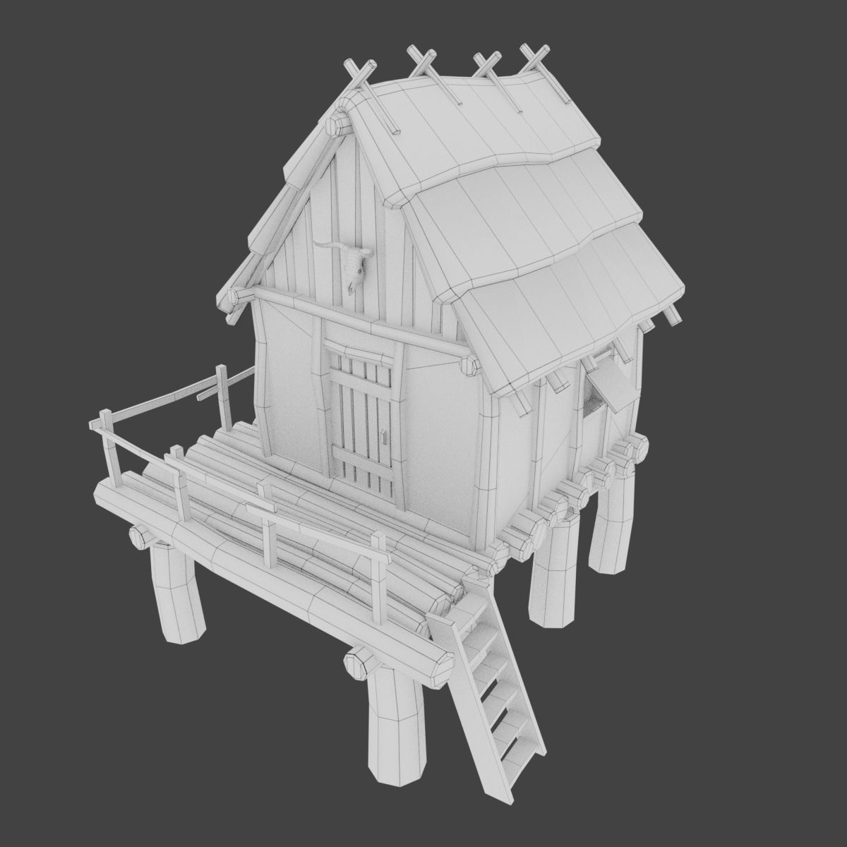 Celtic Storehouse PBR Low-poly 3D model_9