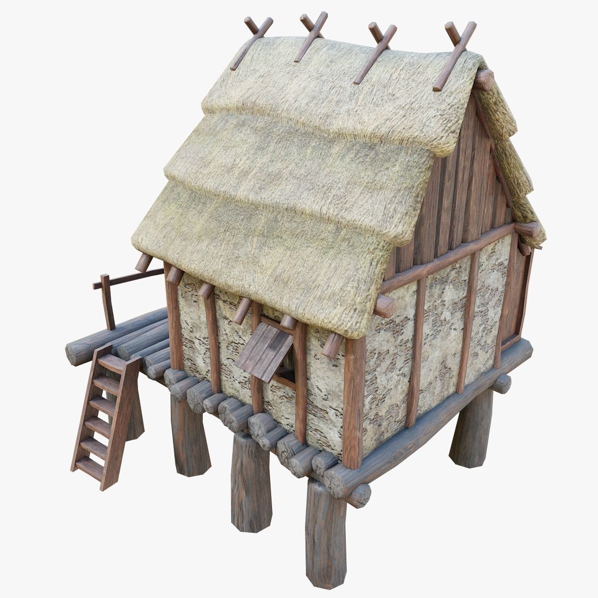 Celtic Storehouse PBR Low-poly 3D model_3