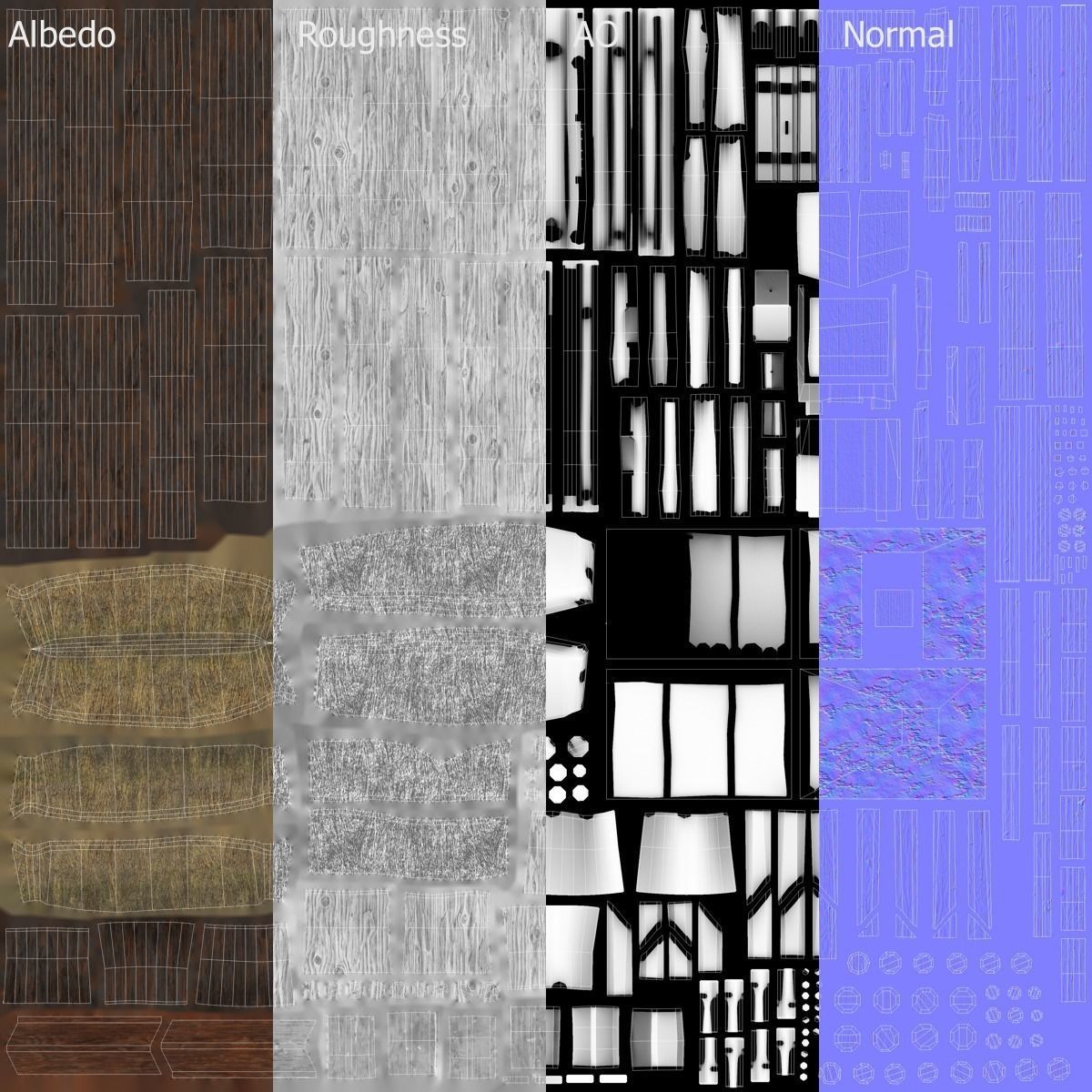 Celtic Storehouse PBR Low-poly 3D model_12