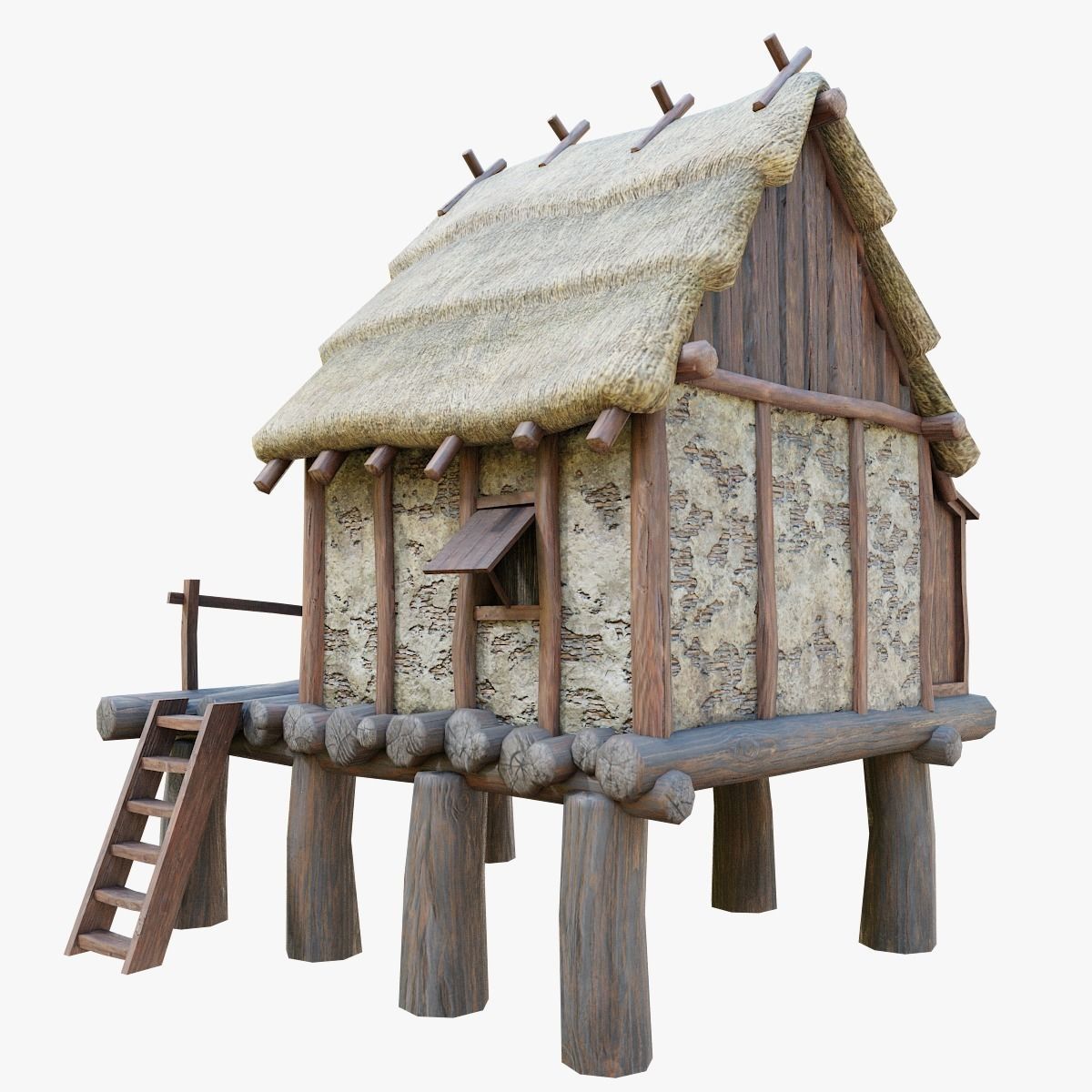 Celtic Storehouse PBR Low-poly 3D model_7