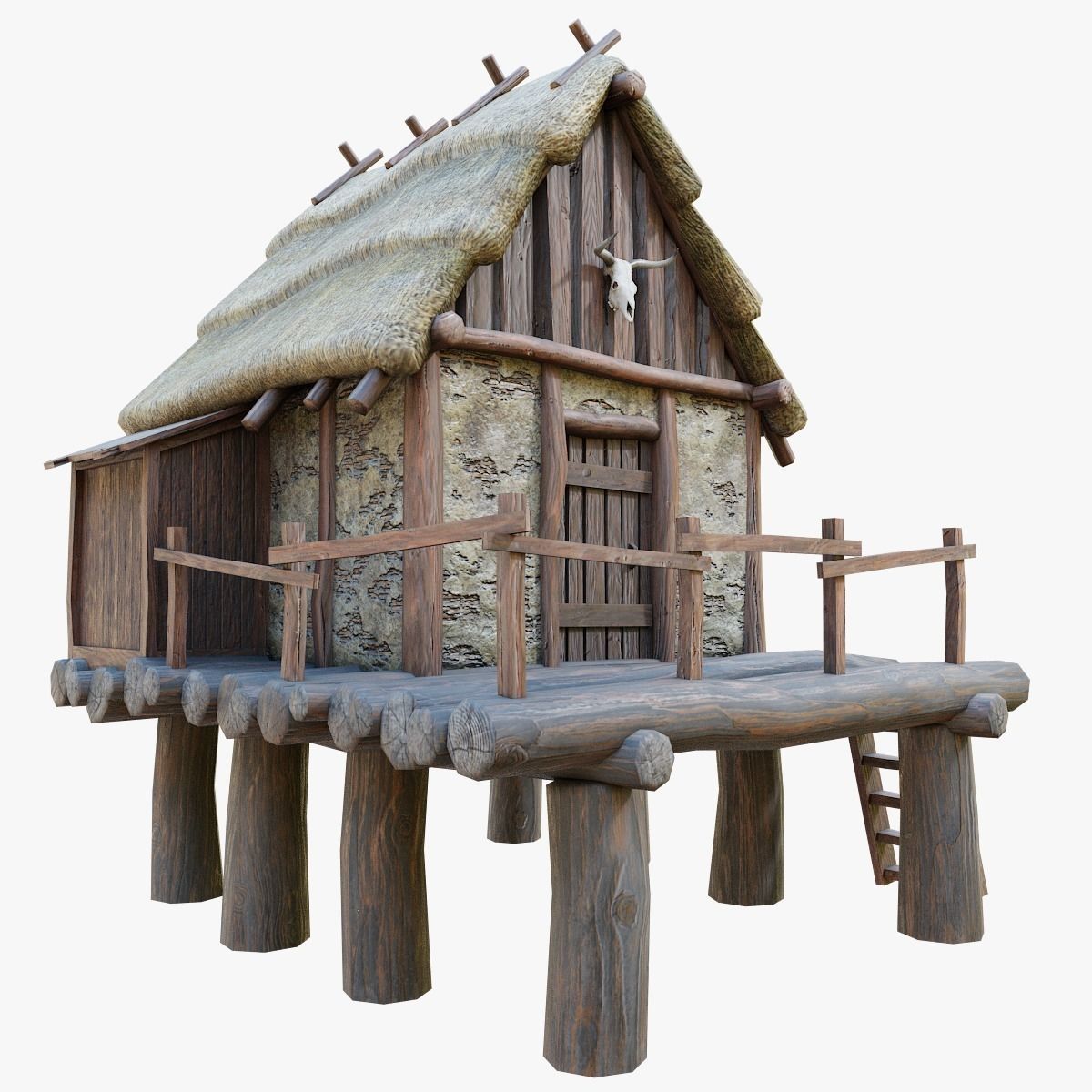 Celtic Storehouse PBR Low-poly 3D model_5