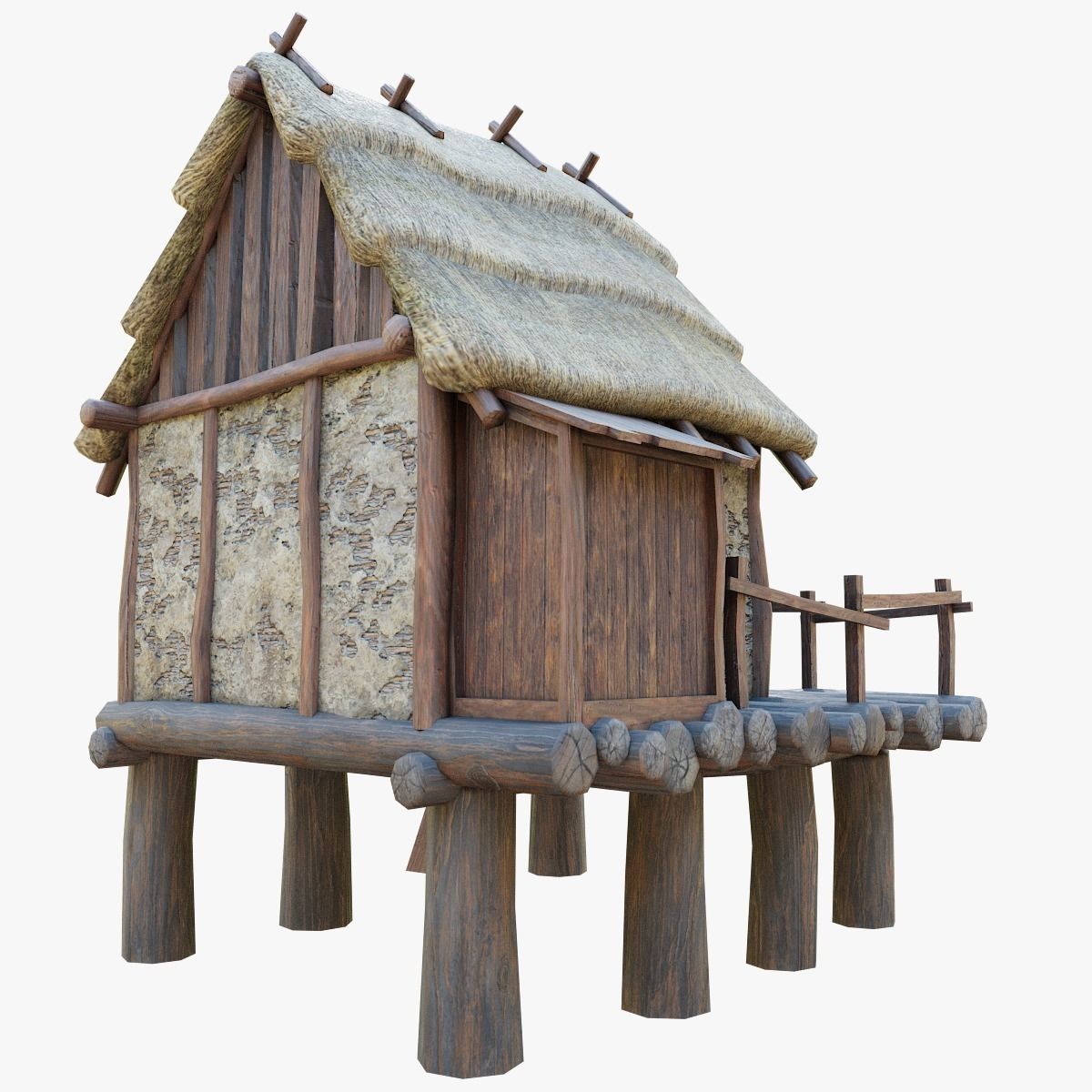 Celtic Storehouse PBR Low-poly 3D model_6