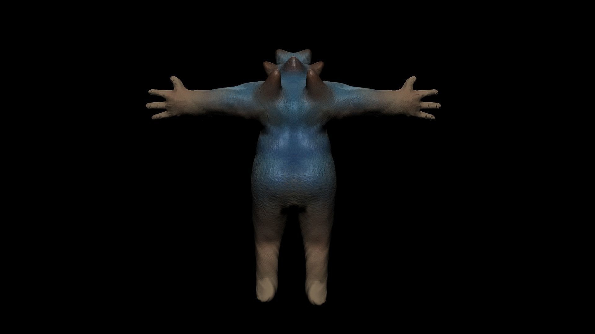 Realistic Simpel Creature Low-poly 3D model_8