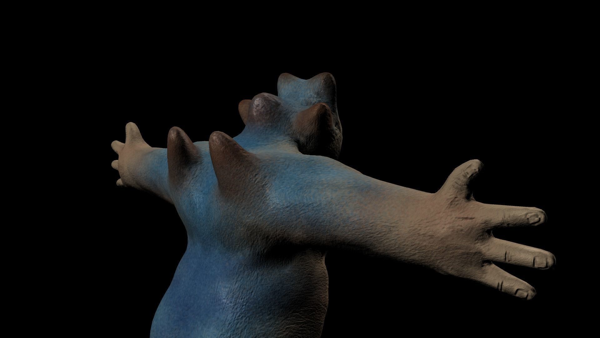 Realistic Simpel Creature Low-poly 3D model_9