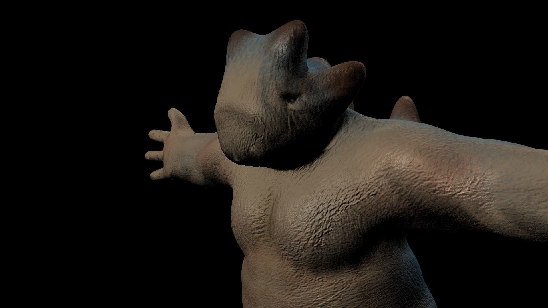 Realistic Simpel Creature Low-poly 3D model_7