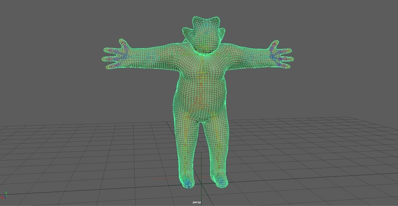 Realistic Simpel Creature Low-poly 3D model_5