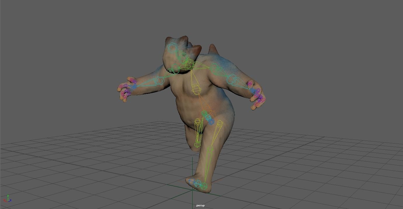 Realistic Simpel Creature Low-poly 3D model_3