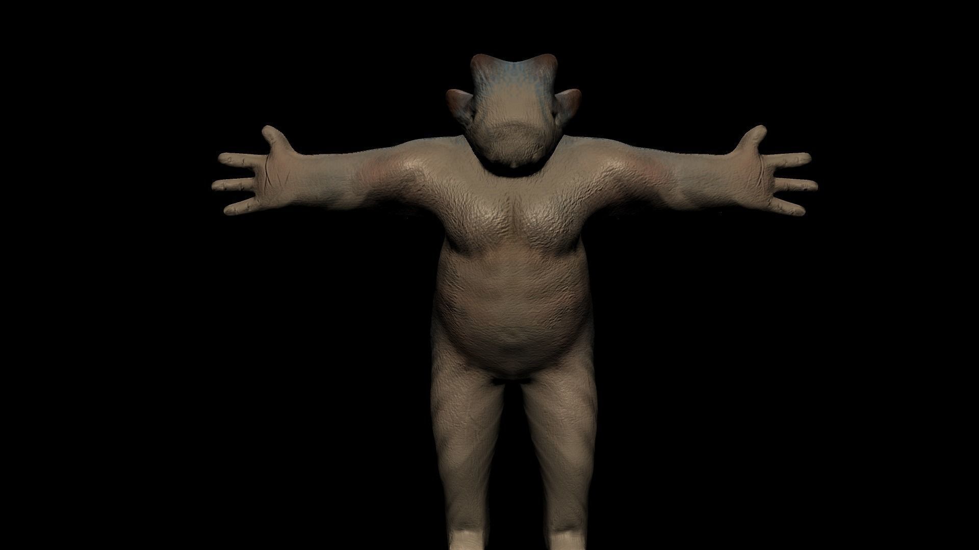 Realistic Simpel Creature Low-poly 3D model_2