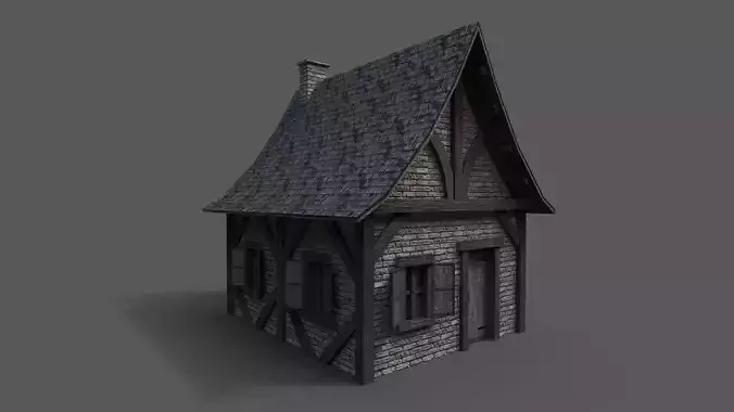 Medieval House 1 Low-poly 3D model Medieval House 1 Low-poly 3D model